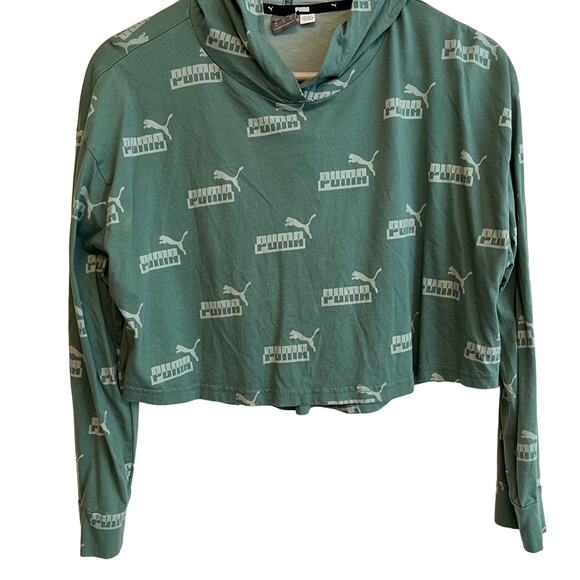 PUMA Women's Amplified Light Weight Hoodie in Blue Spruce Size: Medium - Picture 3 of 6